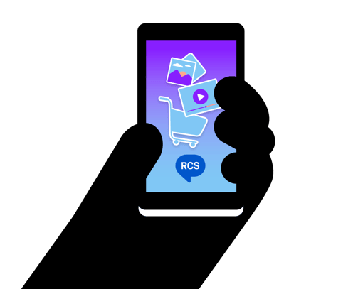 RCS image showasing icon on mobile device